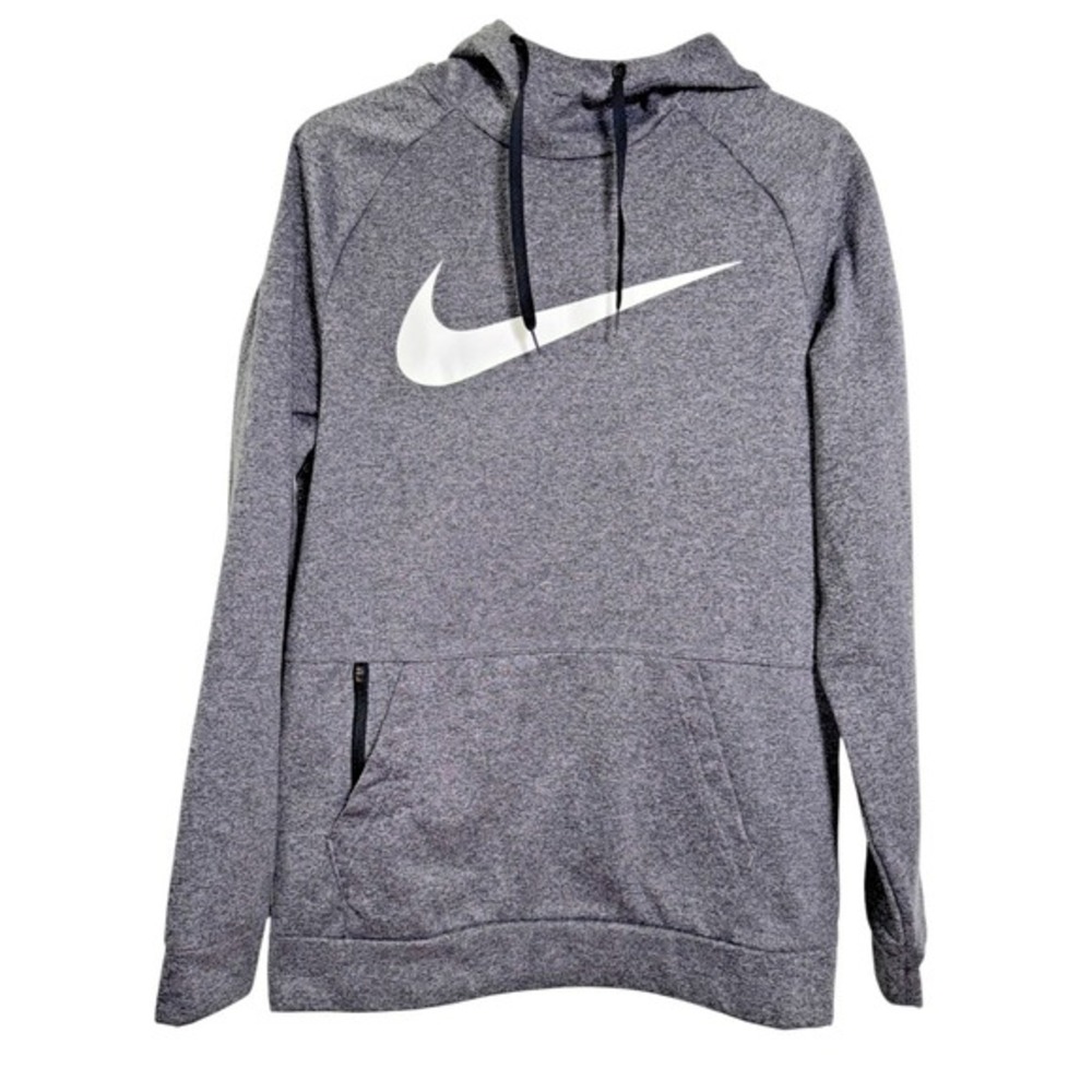Nike Dri-FIT‎ Pullover Hoodie Mens "S" Pre-Owned Gray Swoosh Training Sweatshirt